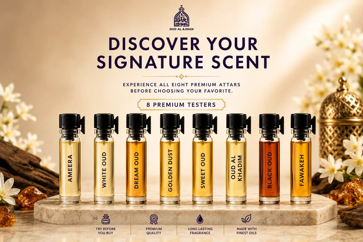 8 Attar Testers Pack – Premium Attar Discovery Set | 8 x 1 mL
