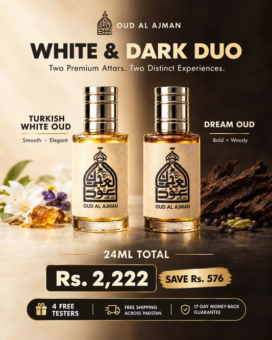 White & Dark Duo (24ml) • White Oud + Dream Oud | + 4 FREE Testers